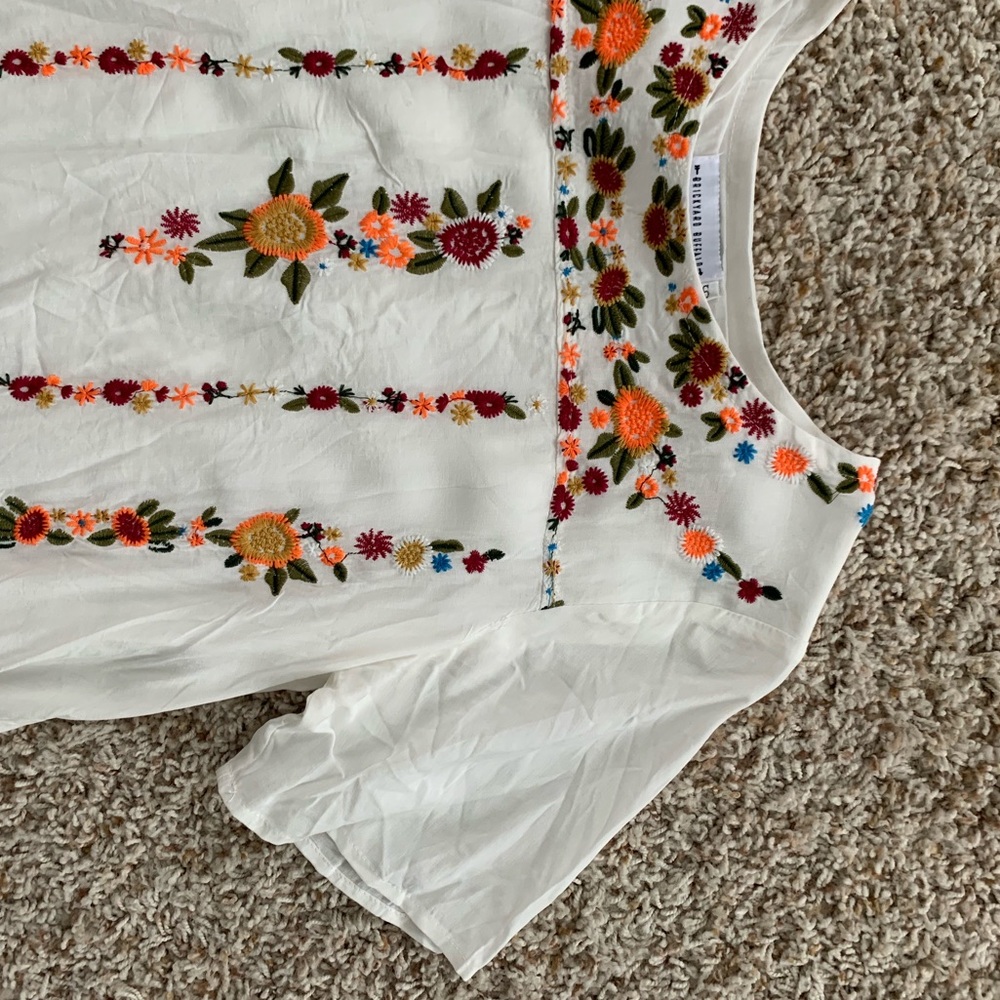 Flower embroidered dress
